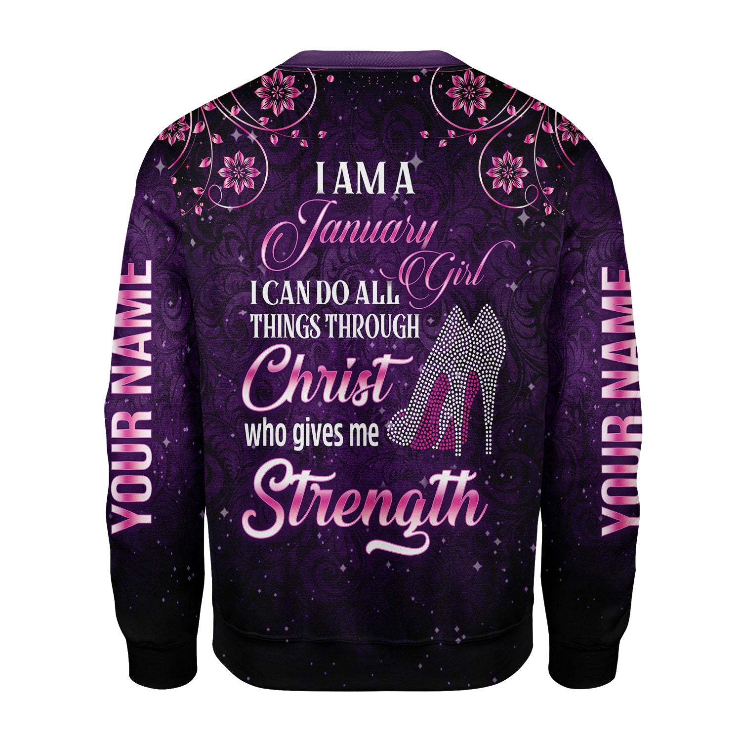 CustomsPig Personalized Ugly Sweater I Am A January Girl All Over Printed
