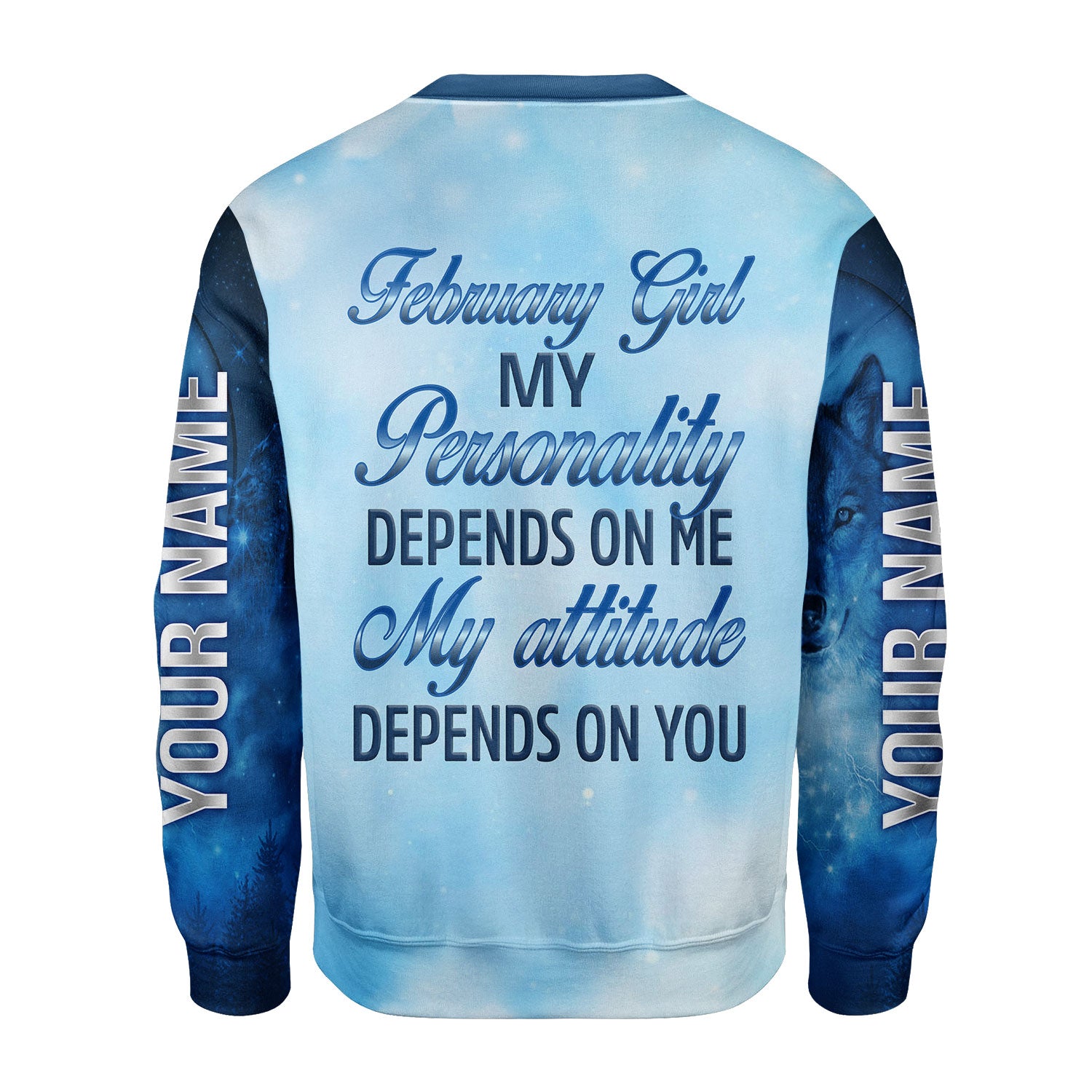 CustomsPig Personalized Tops February Girl All Over Printed
