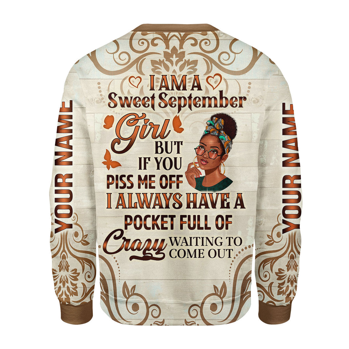 Customspig Personalized Tops I'm A Sweet September Girl All Over Printed