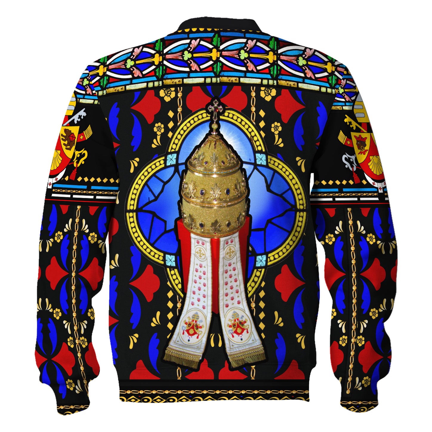 Tracksuit Tops Pullover Sweatshirt Pope Benedict XVI Stained Glass 3D Apparel