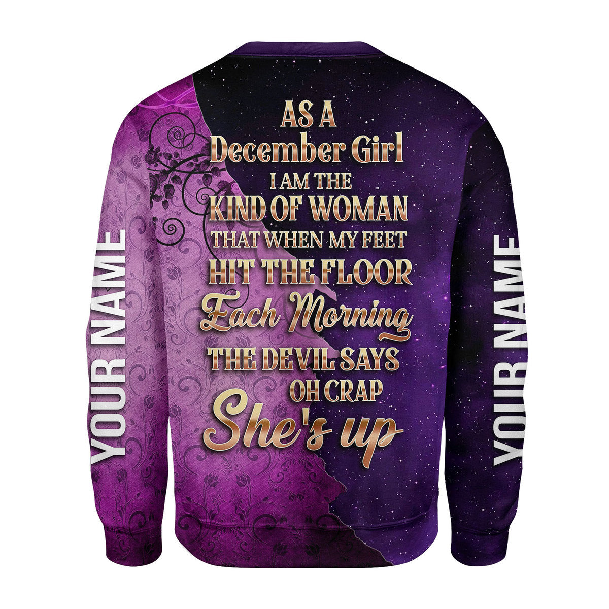 CustomsPig Personalized Ugly Sweater As A December Girl All Over Printed