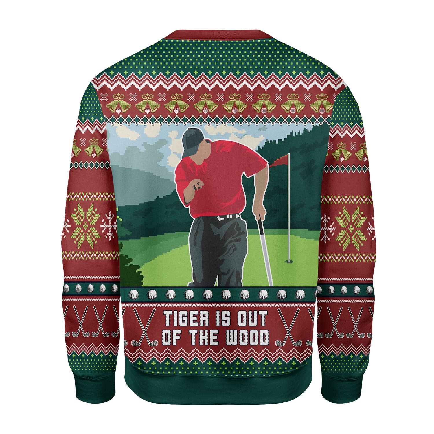 Customspig Christmas Sweater Tiger Is Out Of The Wood 3D Apparel