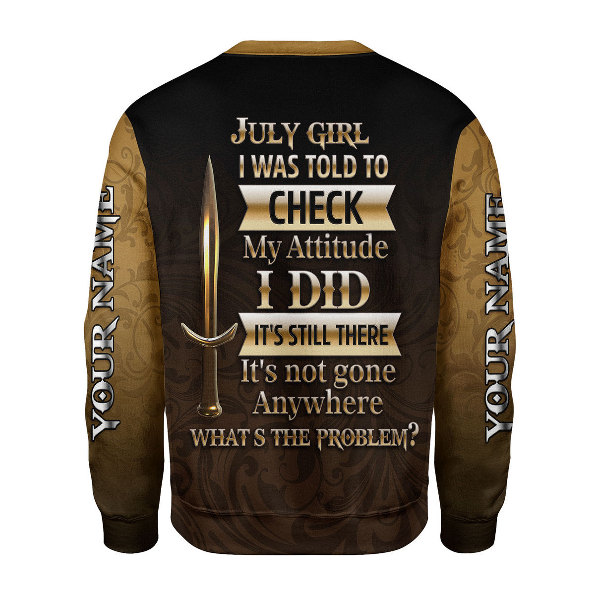 CustomsPig Personalized Ugly Sweater I'm A July Girl All Over Printed