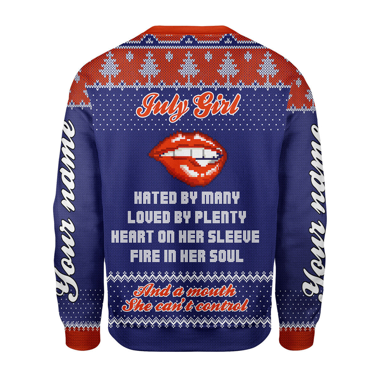 CustomsPig Personalized Ugly Sweater July Girl All Over Printed