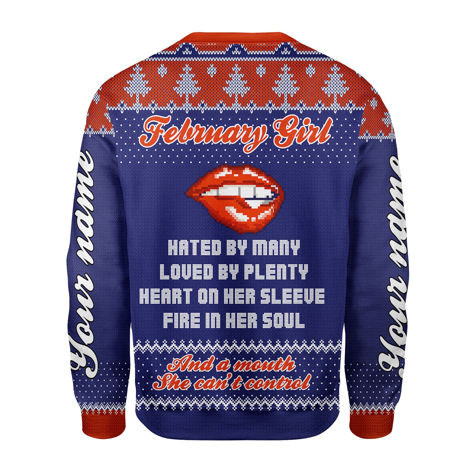 CustomsPig Personalized Tops February Girl All Over Printed