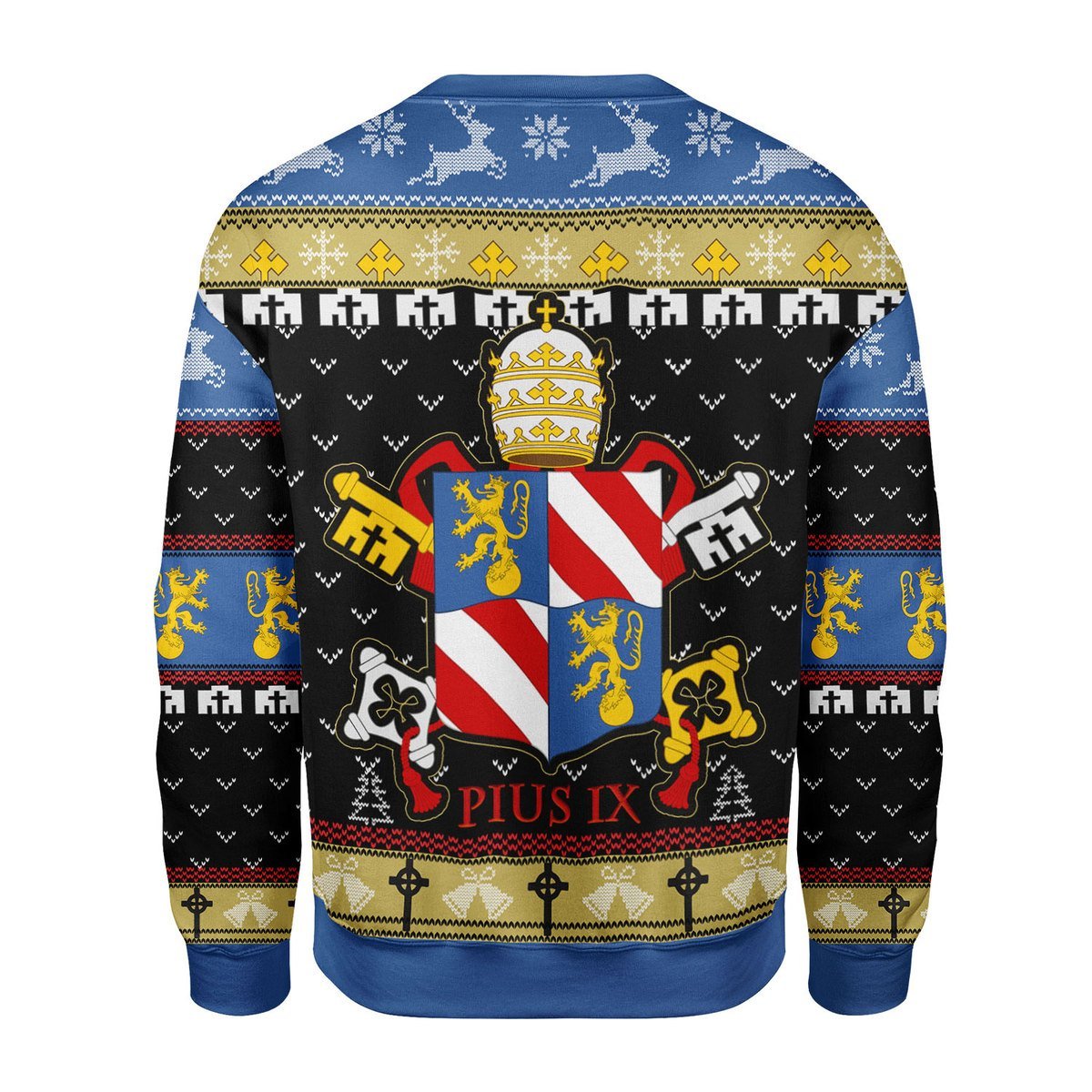 Gearhomies Christmas Unisex Sweater Pope Pius IX Coat Of Arms 3D Apparel