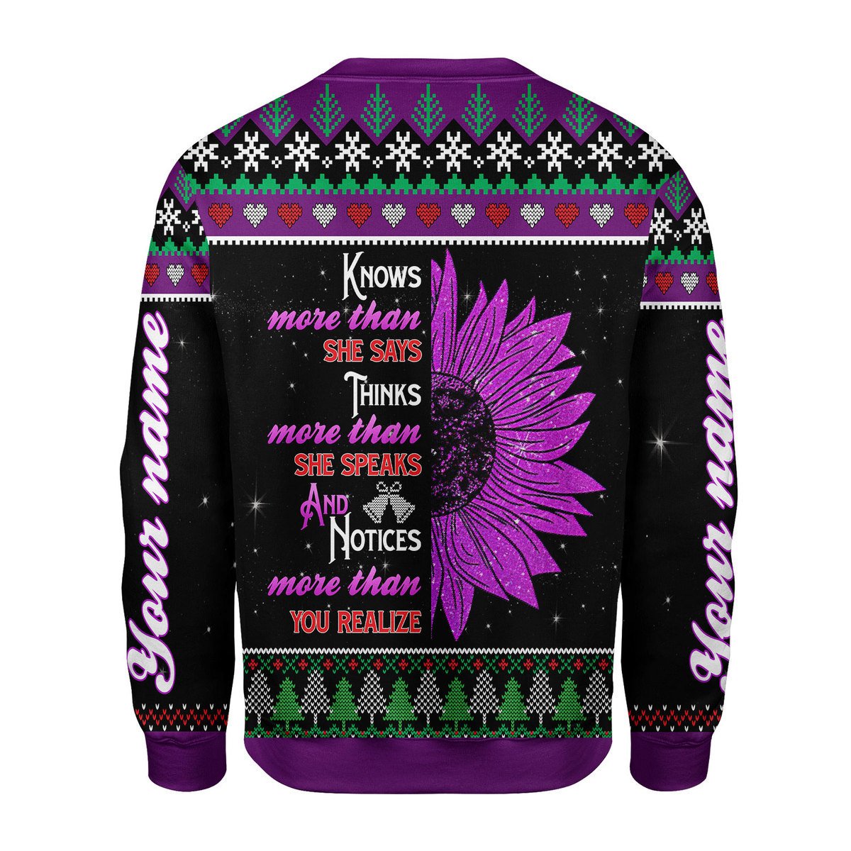 CustomsPig Personalized Ugly Sweater December Girl All Over Printed