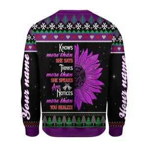 CustomsPig Personalized Ugly Sweater October Girl All Over Printed