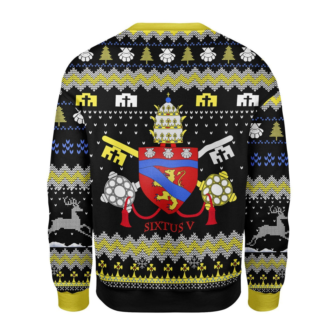 Gearhomies Christmas Unisex Sweater Pope Sixtus V Coat Of Arms 3D Apparel