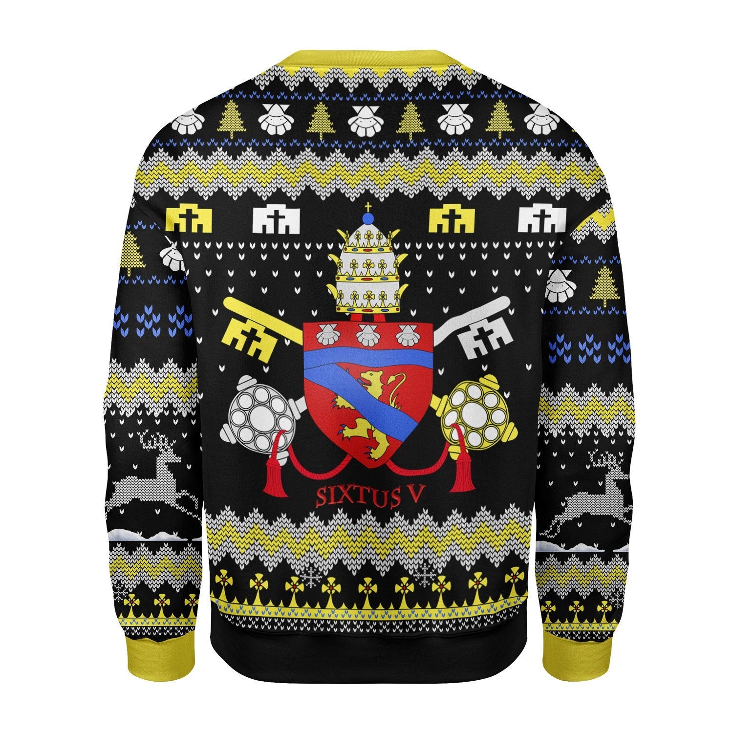Gearhomies Christmas Unisex Sweater Pope Sixtus V Coat Of Arms 3D Apparel
