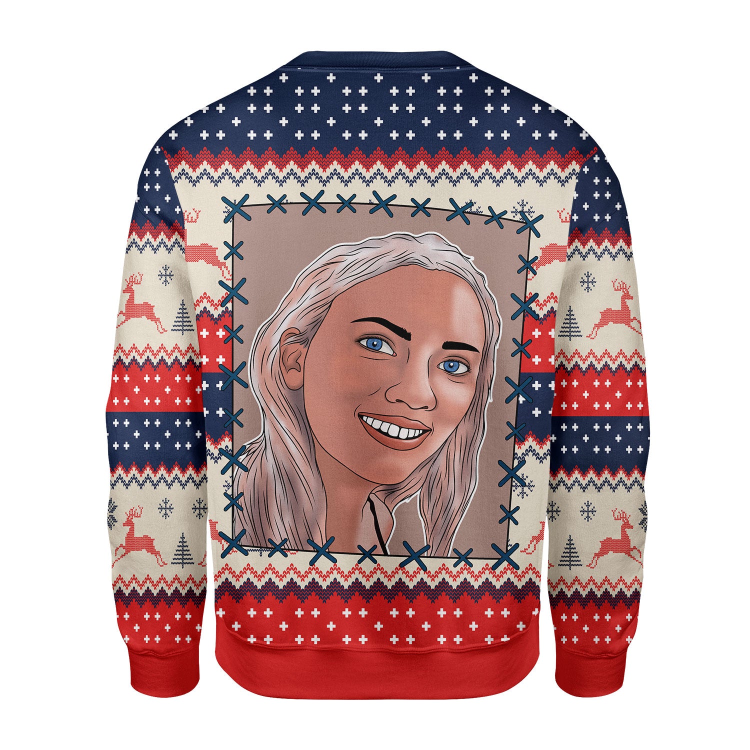 Customspig Christmas Sweater Scarlett Johansson Surprised Meme 3D Apparel