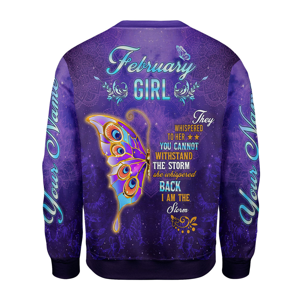 CustomsPig Personalized Tops February Girl All Over Printed