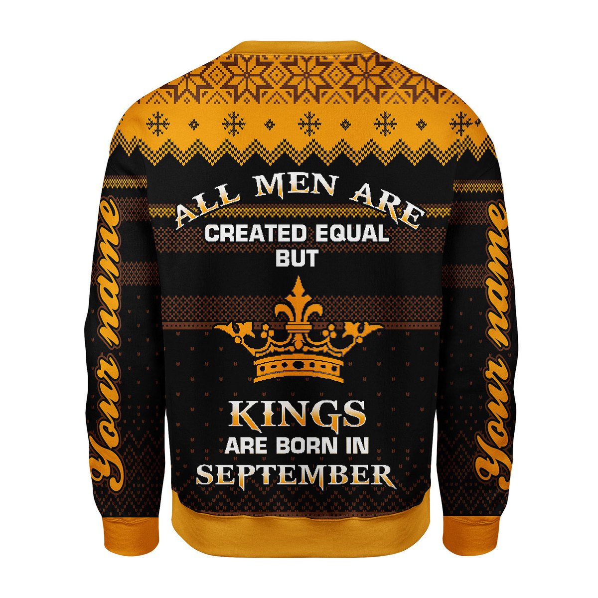CustomsPig Personalized Ugly Sweater September Guy All Over Printed
