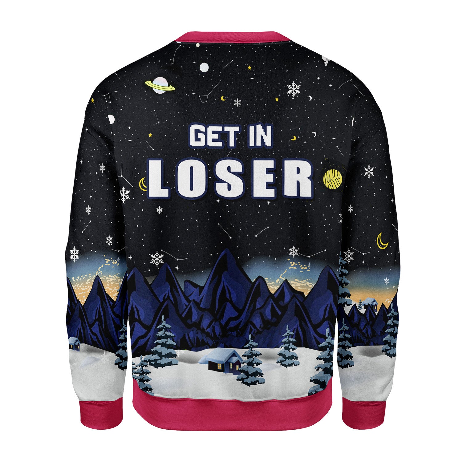 Customspig Christmas Sweater Alien Get In Loser 3D Apparel