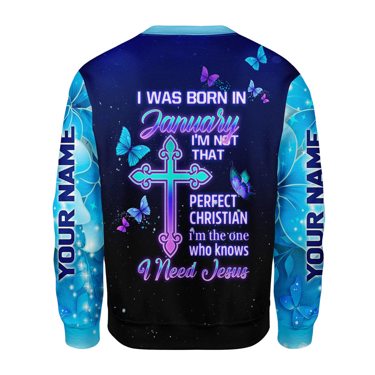 CustomsPig Personalized Tops January Girl All Over Printed