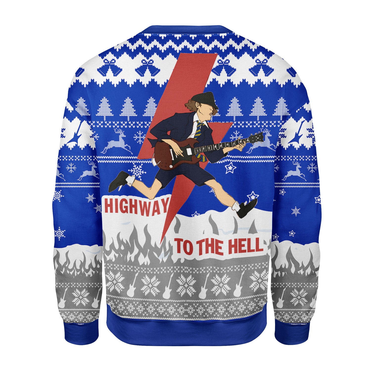 Customspig Christmas Sweater Highway To The Hell 3D Apparel