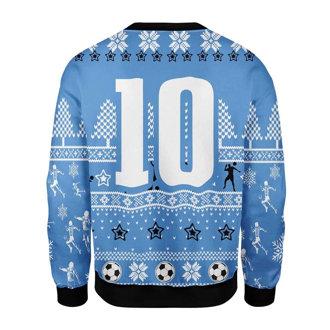 Customspig Christmas Sweater Diego Number 10 Football Player 3D Apparel