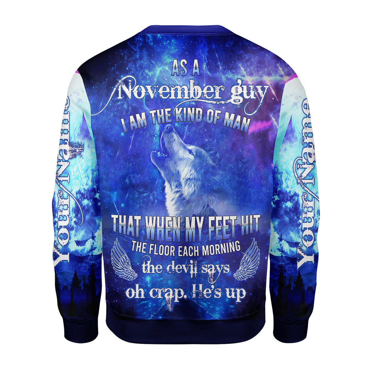 CustomsPig Personalized Ugly Sweater November Guy All Over Printed