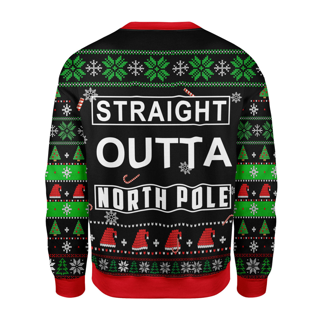 Customspig Christmas Sweater Straight Outta North Pole 3D Apparel