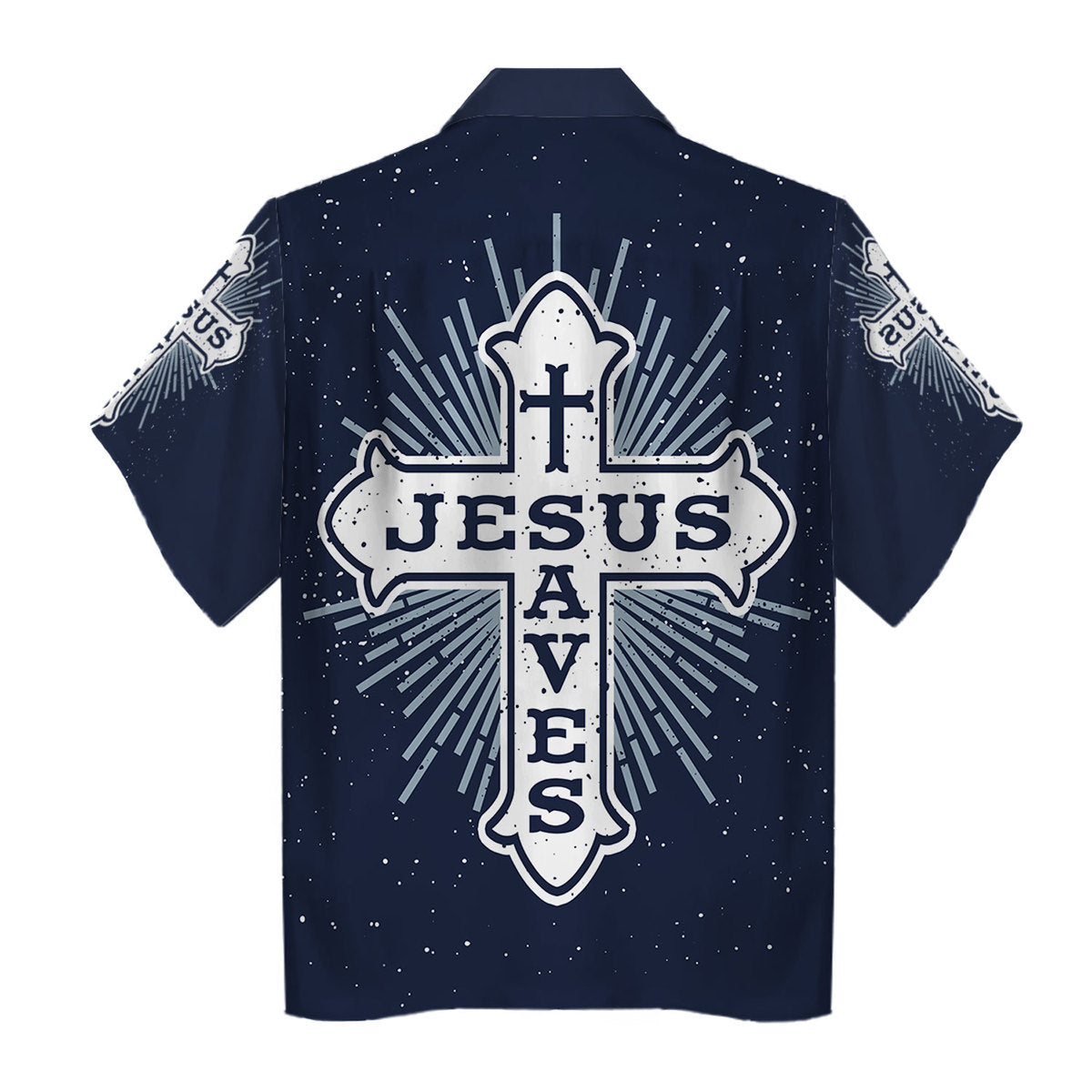 Customspig Tops Pullover Sweatshirt Sweatshirt Jesus Saves Cross On Navy Blue 3D Apparel