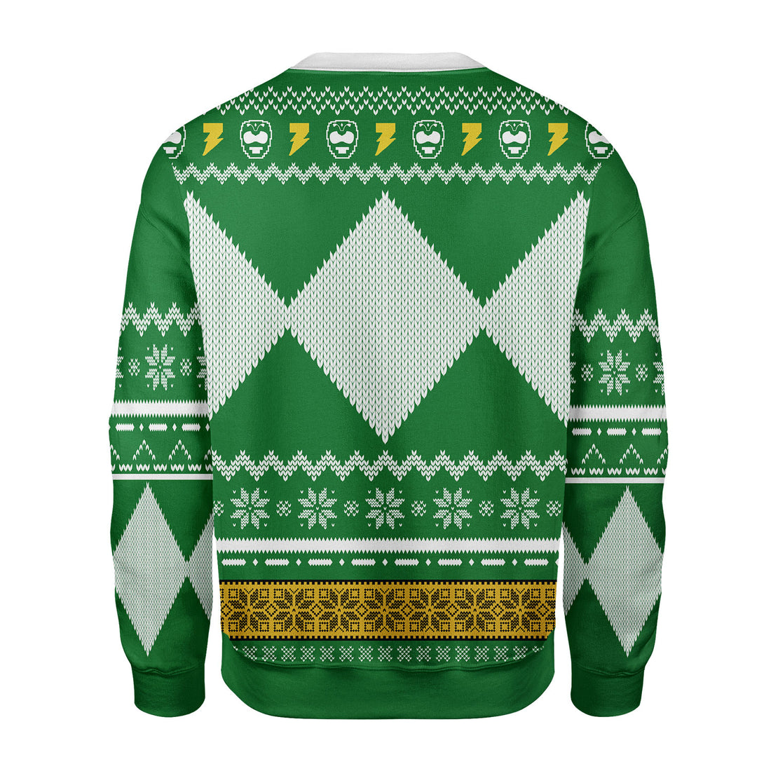 Customspig Christmas Sweater Green Power Ranger 3D Apparel