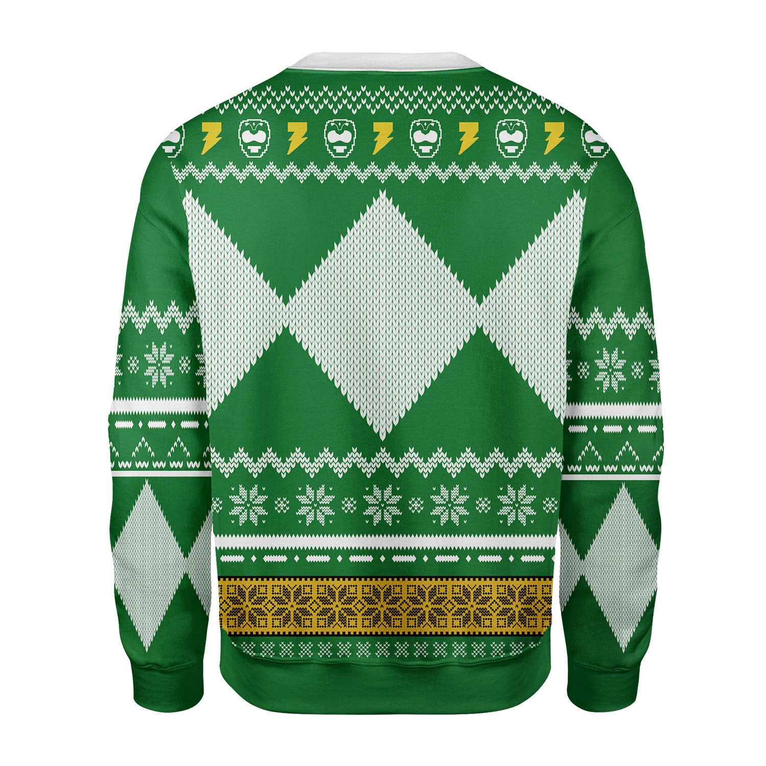 Customspig Christmas Sweater Green Power Ranger 3D Apparel