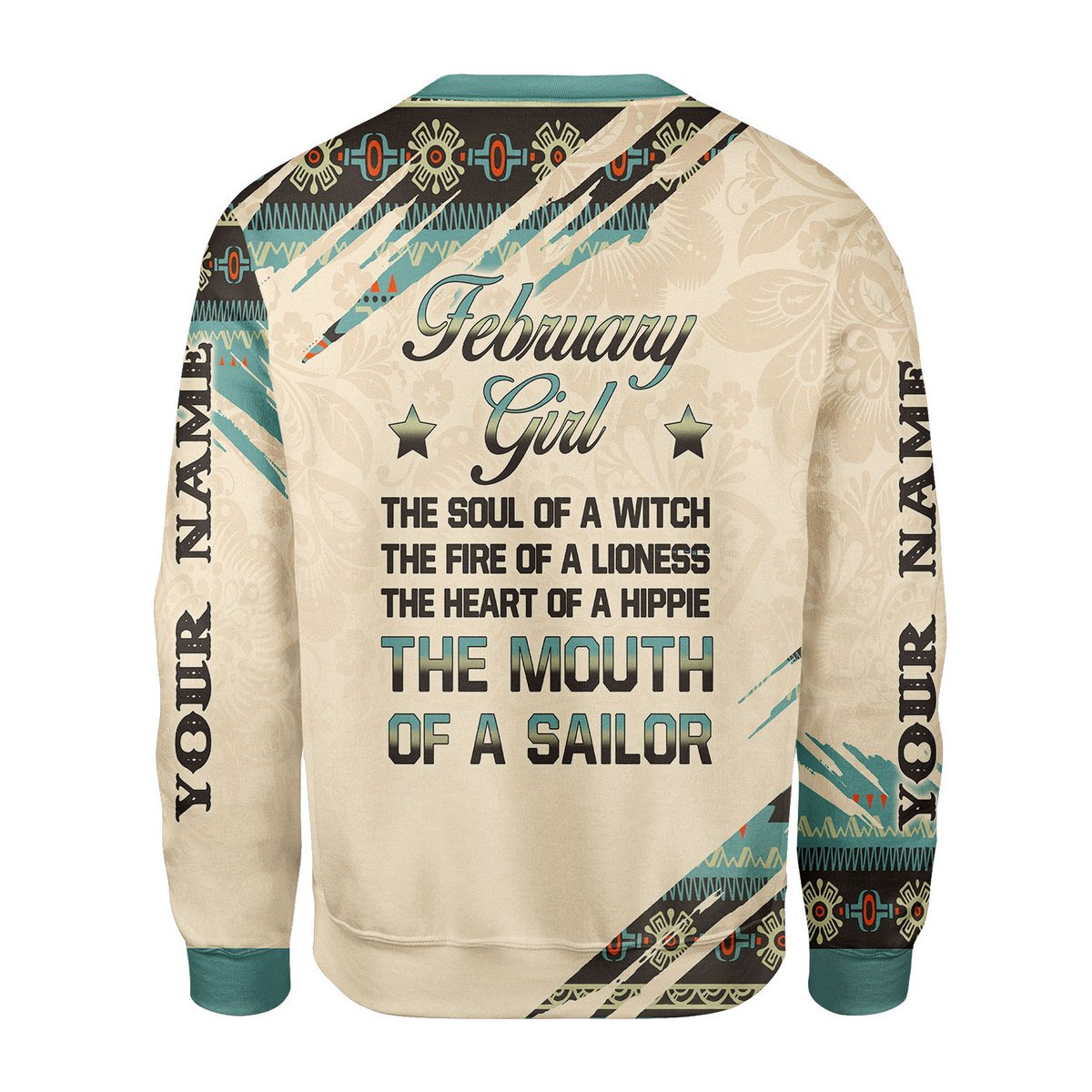 Personalized Tracksuit February Girl All Over Printed