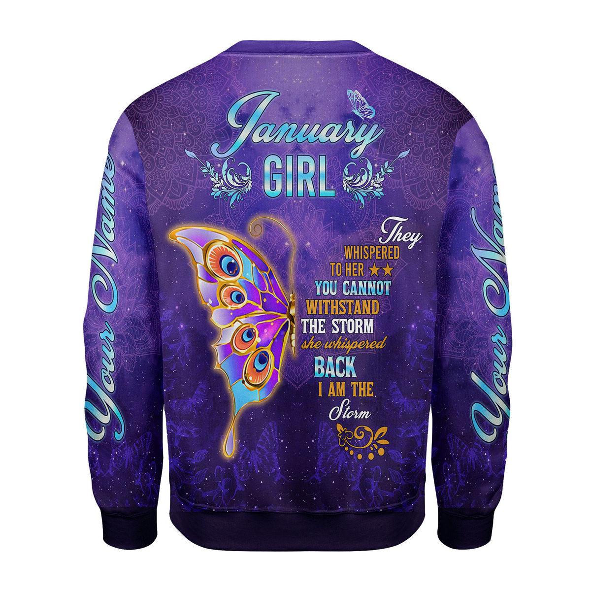 CustomsPig Personalized Tops January Girl All Over Printed