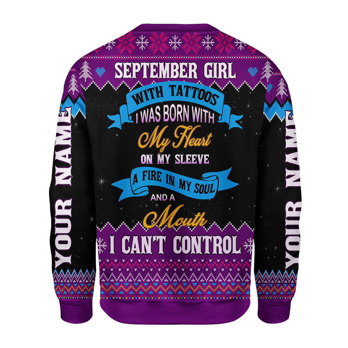 Customspig Personalized Sweatshirt September Girl All Over Printed