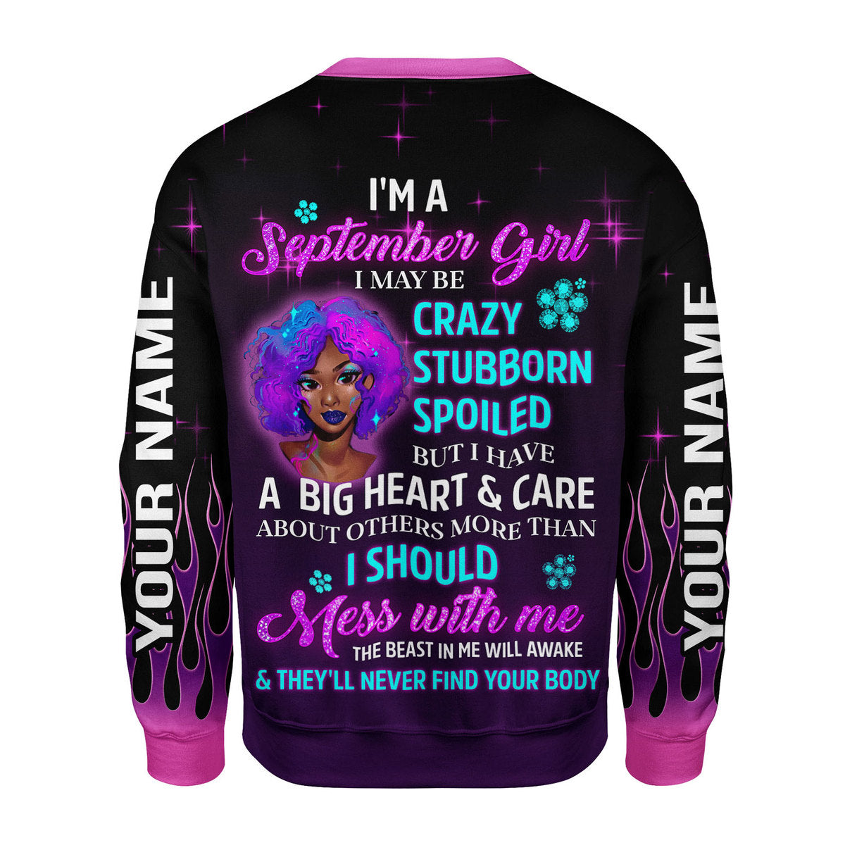 Customspig Personalized Sweatshirt Queen Was Born In September All Over Printed