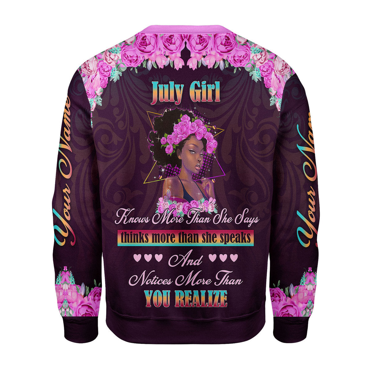 CustomsPig Personalized Ugly Sweater July Girl All Over Printed