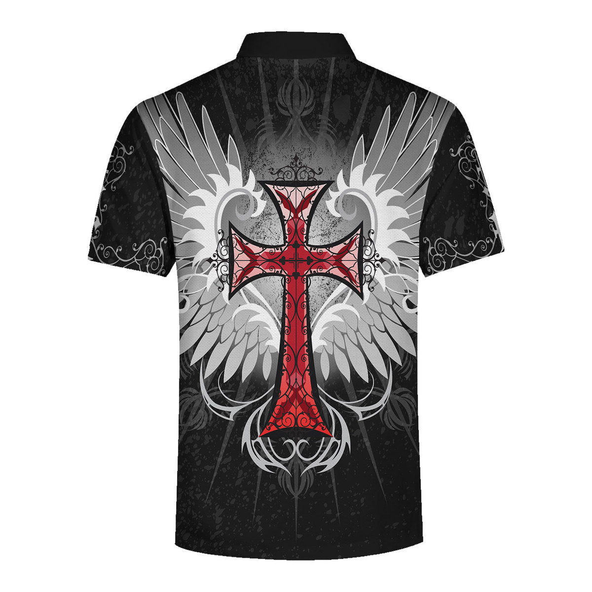 Customspig Tops Pullover Sweatshirt Sweatshirt Jesus Old English Red Cross 3D Apparel