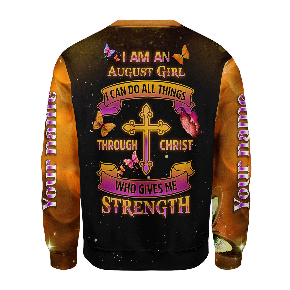 CustomsPig Personalized Ugly Sweater I Am An August Girl All Over Printed