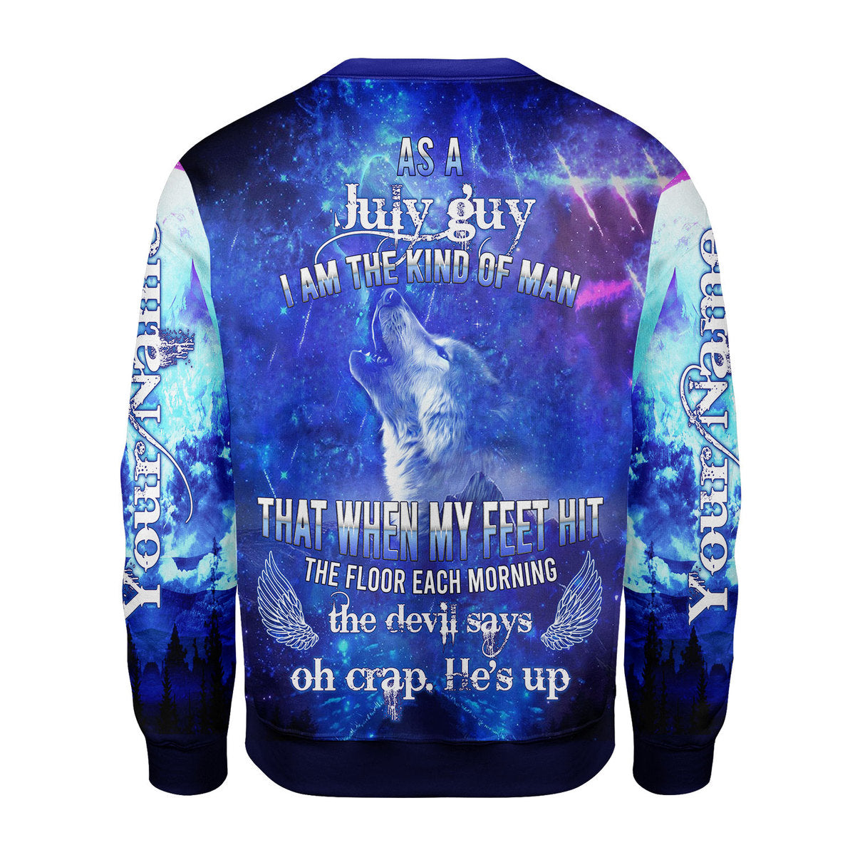 CustomsPig Personalized Ugly Sweater July Guy He's Up All Over Printed