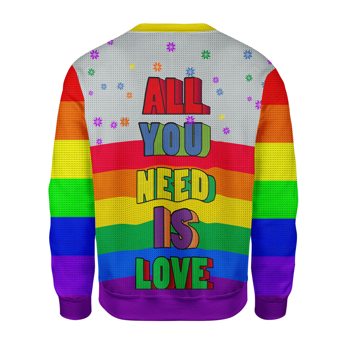 Customspig Christmas Sweater All You Need Is Love LGBT 3D Apparel
