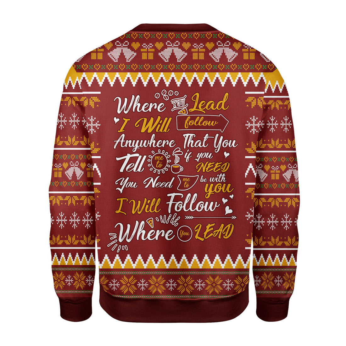 Customspig Christmas Sweater Gilmore Girls Theme Song Where You Lead I Will Follow 3D Apparel