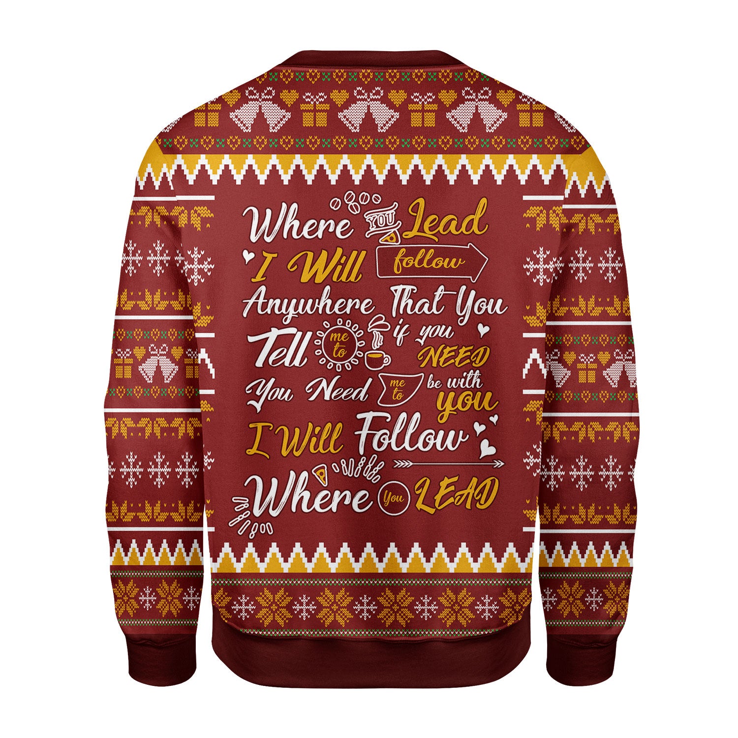 Customspig Christmas Sweater Gilmore Girls Theme Song Where You Lead I Will Follow 3D Apparel