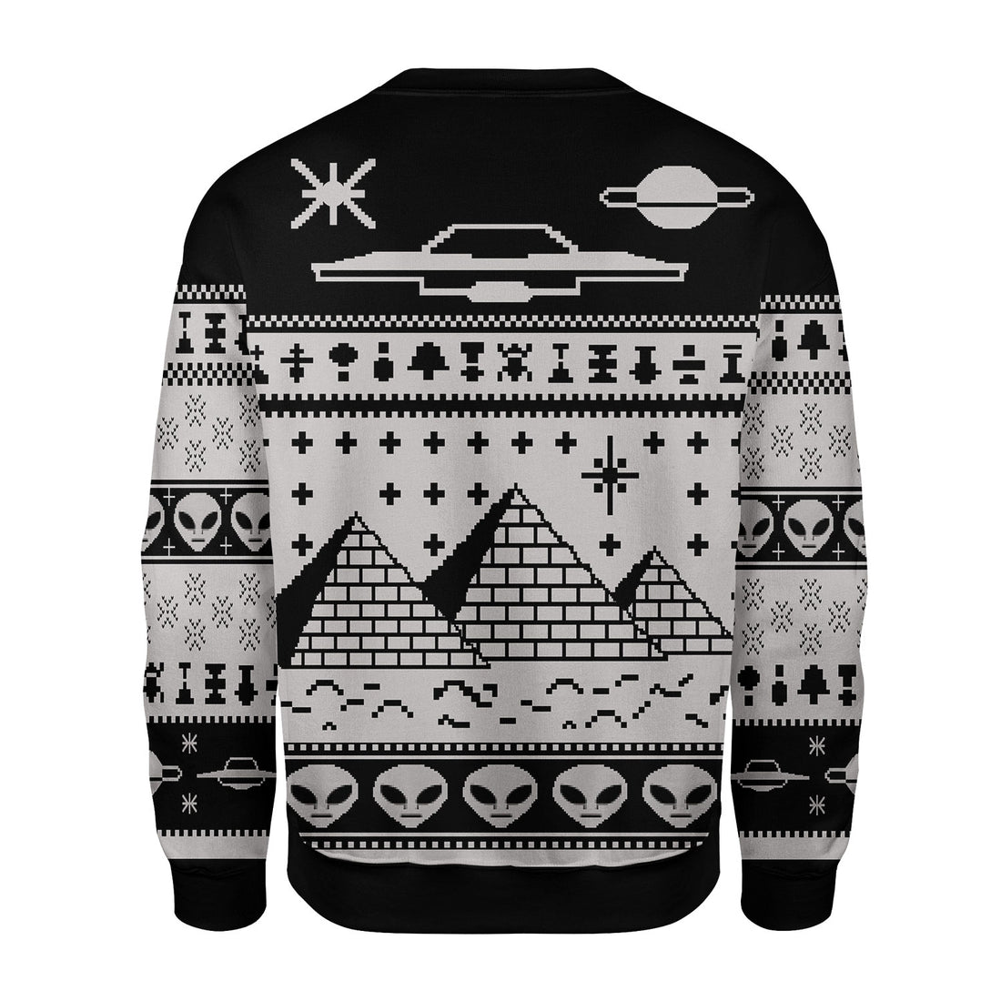Customspig Christmas Sweater Ancient Alien Pyramid 3D Apparel