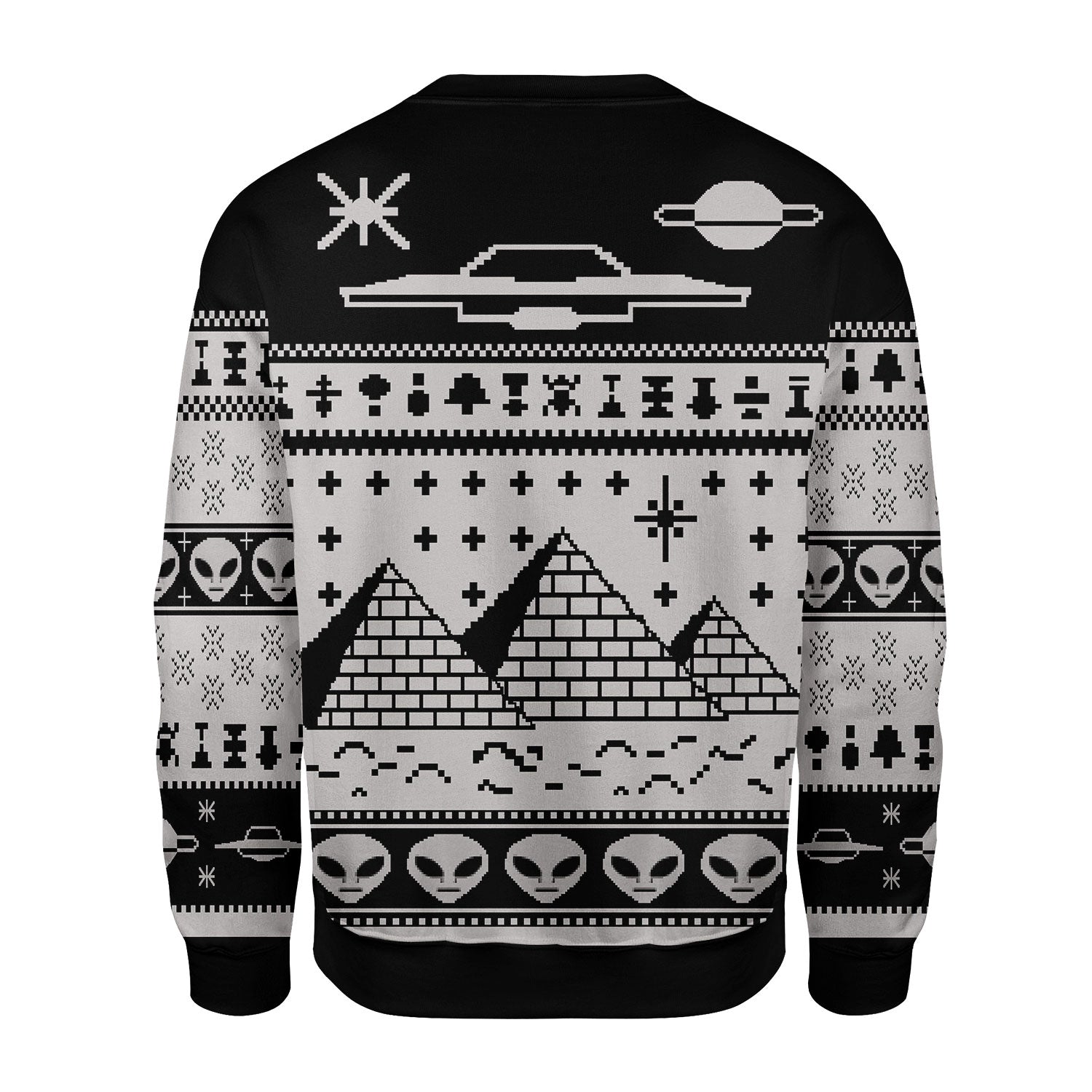 Customspig Christmas Sweater Ancient Alien Pyramid 3D Apparel