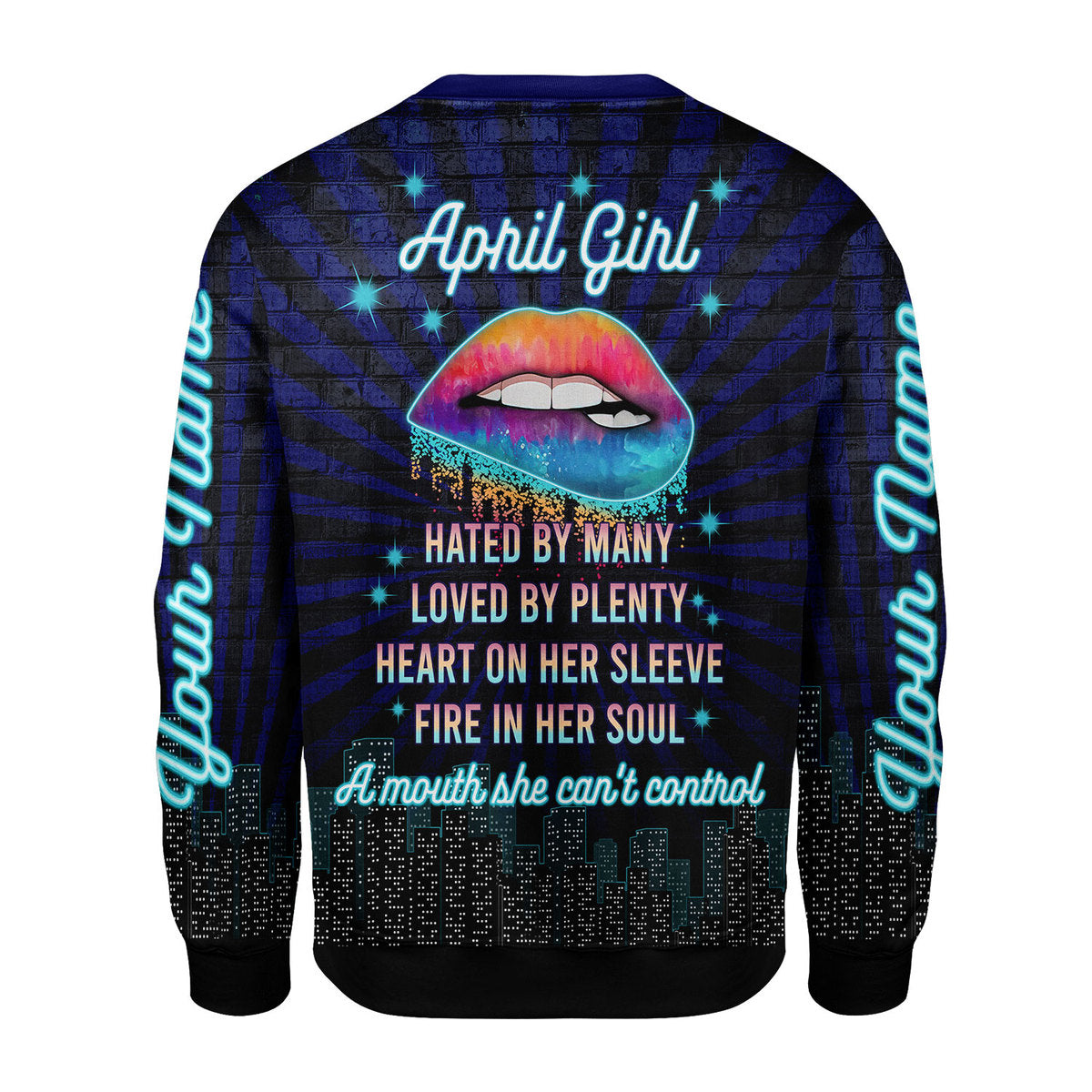 CustomsPig Personalized Ugly Sweater April Girl All Over Printed