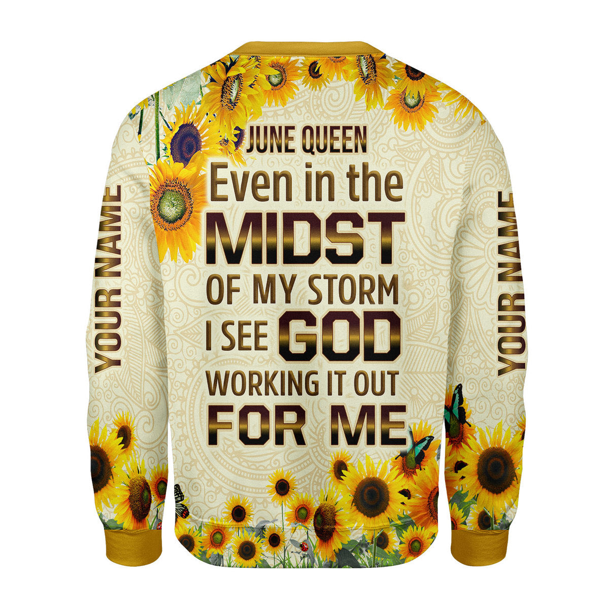 CustomsPig Personalized Ugly Sweater June Queen All Over Printed