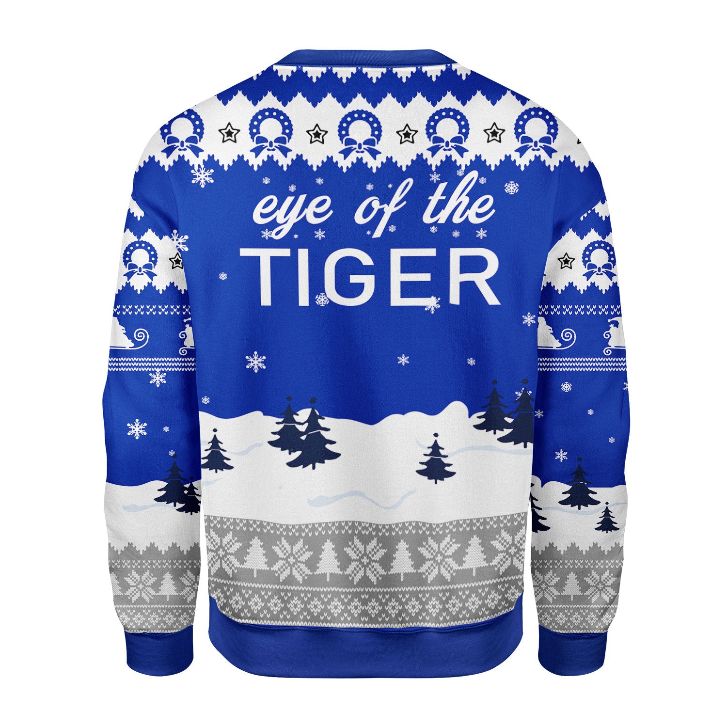 Customspig Christmas Sweater Eye Of The Tiger 3D Apparel