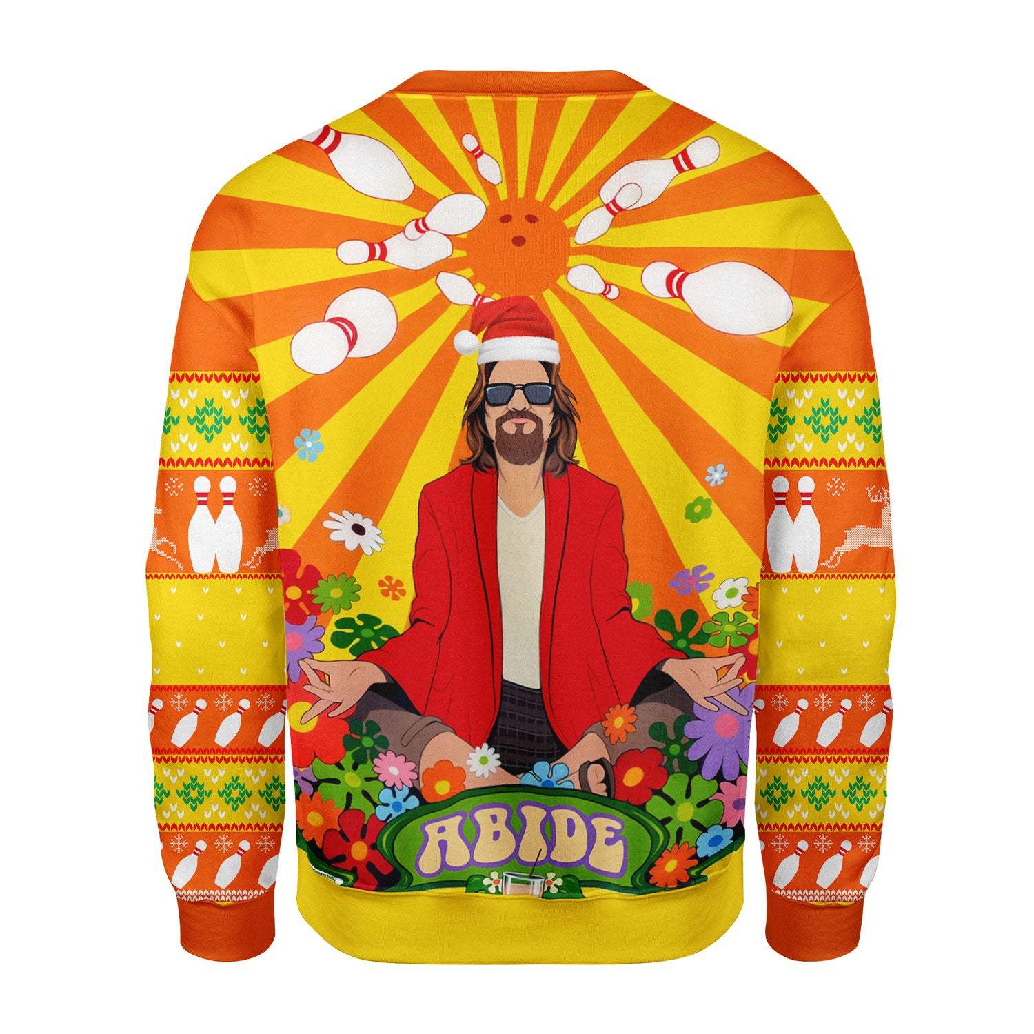 Customspig Christmas Sweater Big Lebowski Hippie 3D Apparel