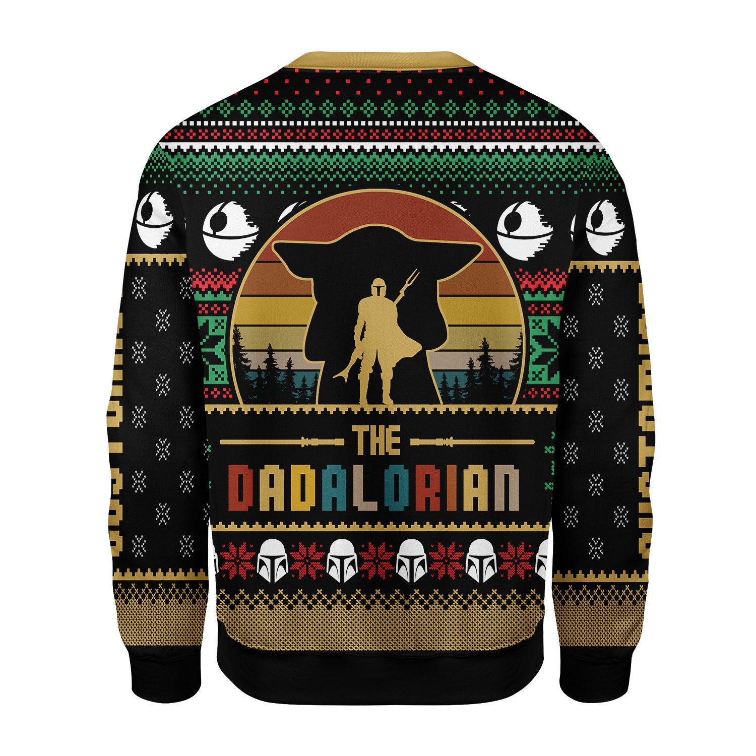 Customspig Christmas Sweater Dadalorian Custom Name 3D Apparel