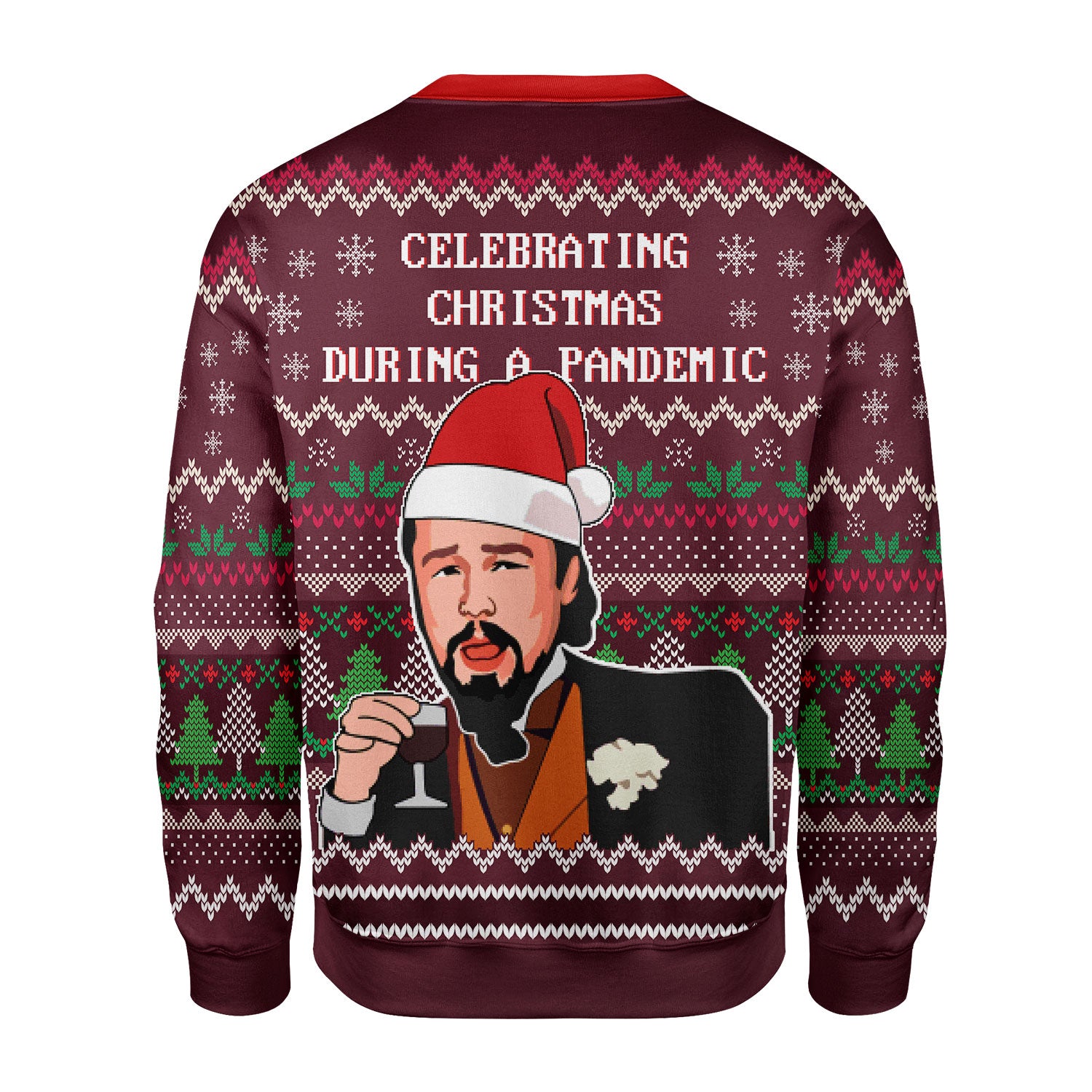 Customspig Christmas Sweater Celebrating Christmas During Pandemic 3D Apparel
