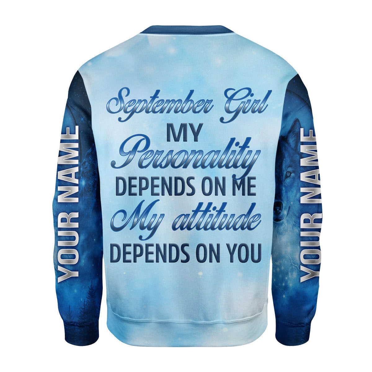 CustomsPig Personalized Ugly Sweater September Girl All Over Printed