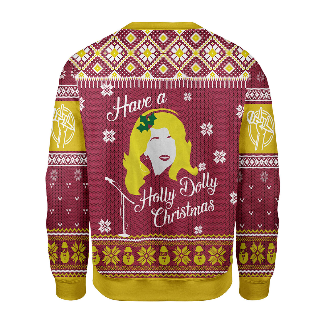 Customspig Christmas Sweater Have A Holly Dolly 3D Apparel