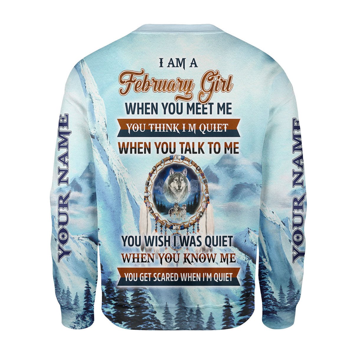 Personalized Tracksuit I Am A February Girl All Over Printed