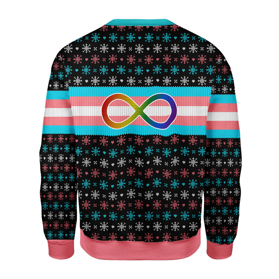 Customspig Christmas Sweater Transgender Autistic Flag 3D Apparel