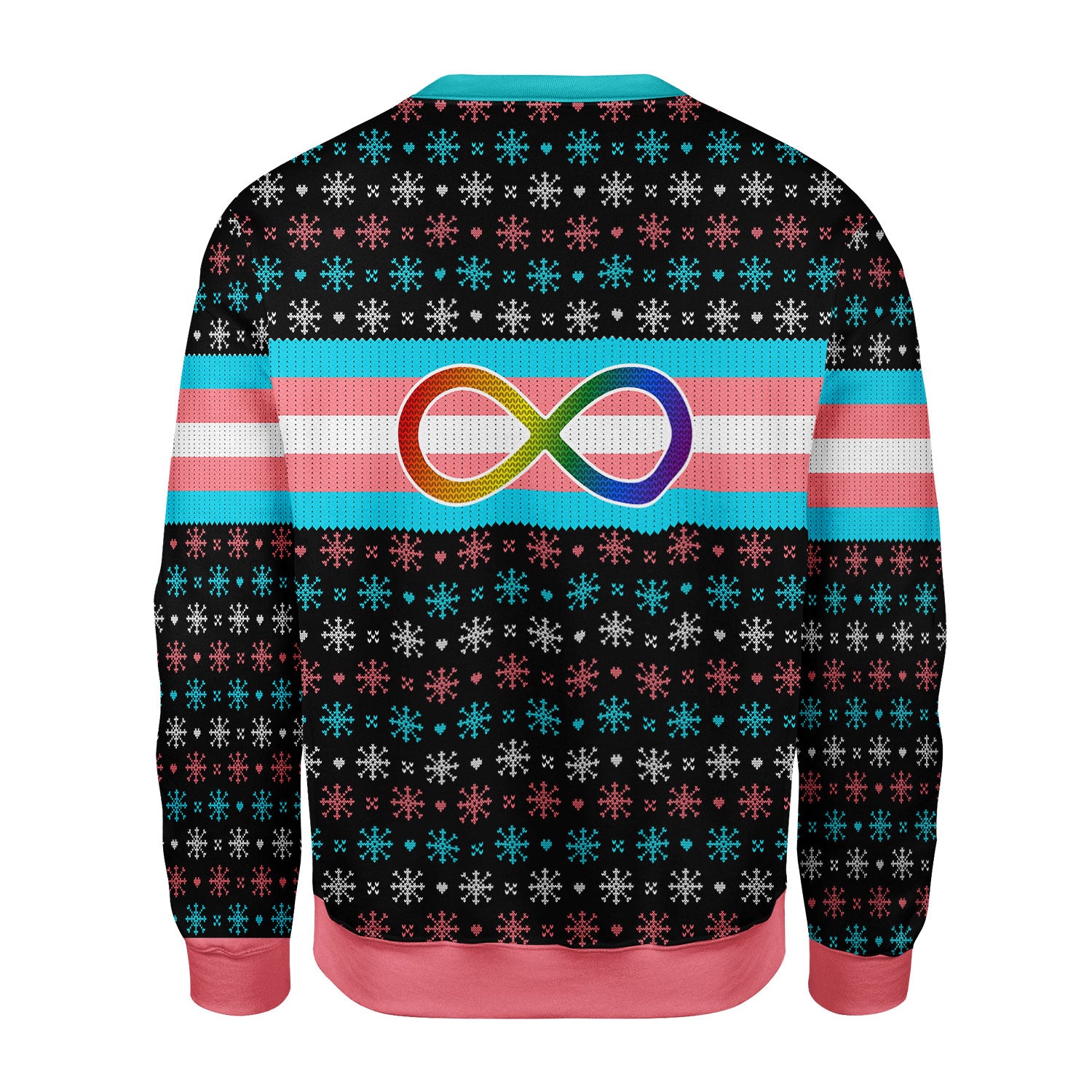 Customspig Christmas Sweater Transgender Autistic Flag 3D Apparel